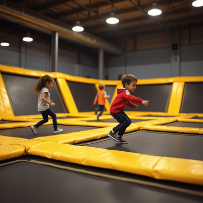 Trampoline park area